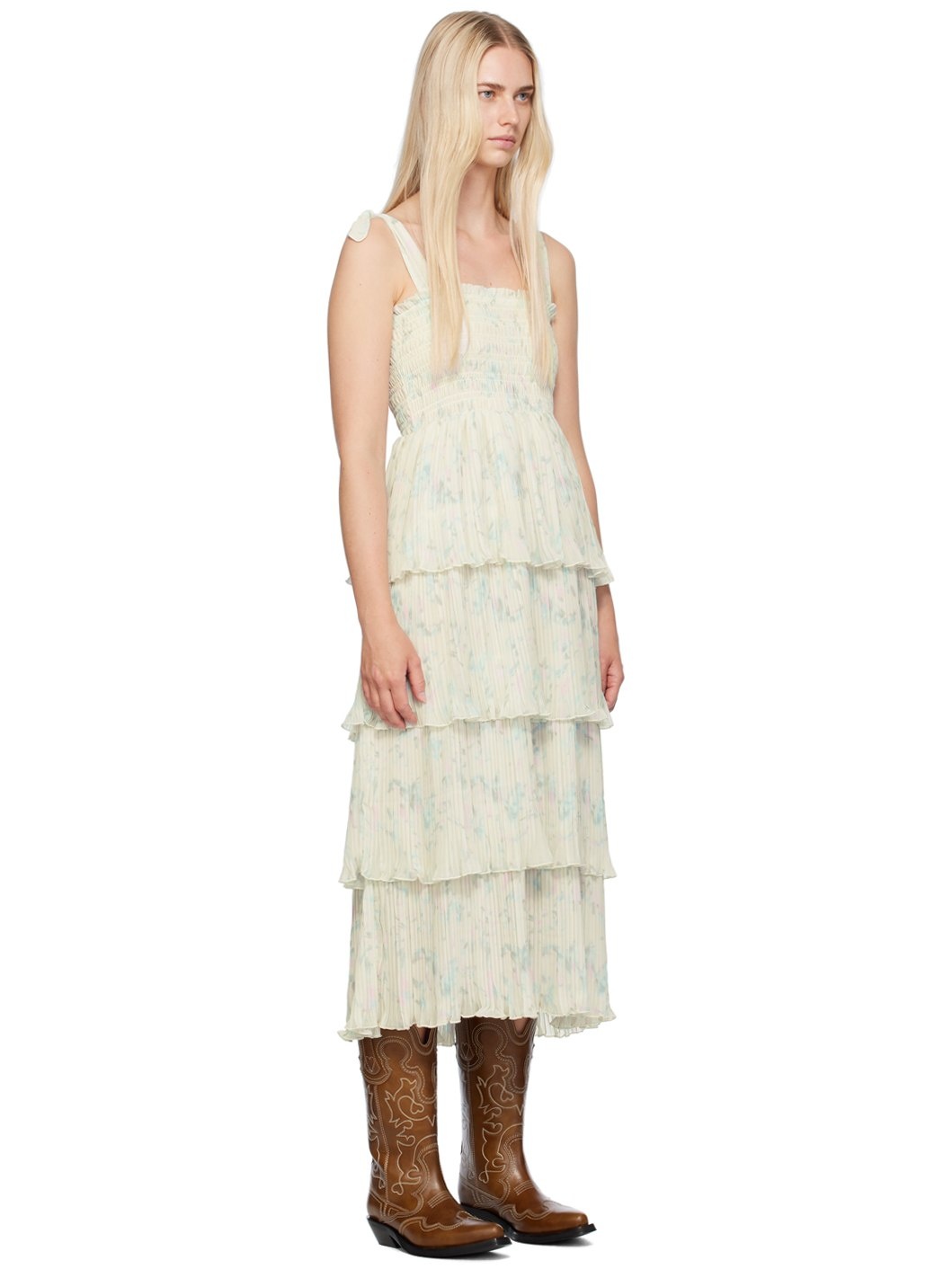 Green Floral Midi Dress - 2