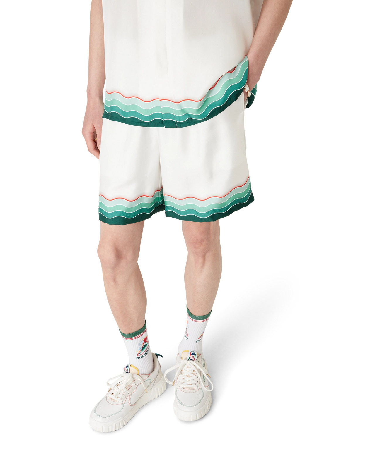 Montagne Ondulee Silk Shorts | Casablanca Paris - 4