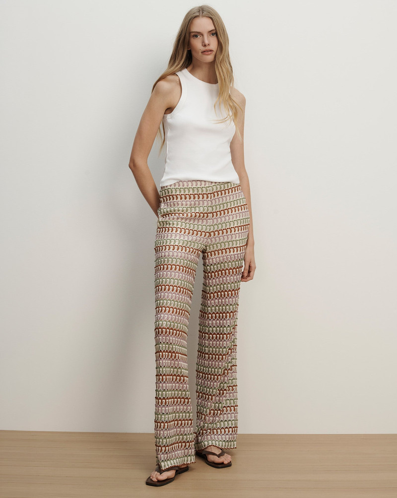 VERONICA BEARD FATIMA CROCHET WIDE-LEG PANT outlook