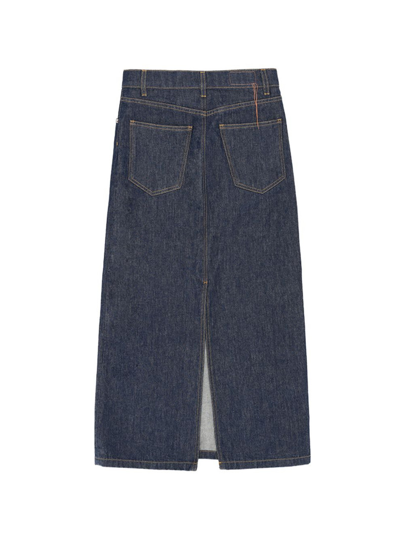 denim slit maxi skirt 7