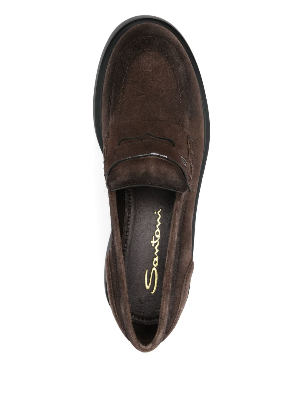 suede platform loafers - 4