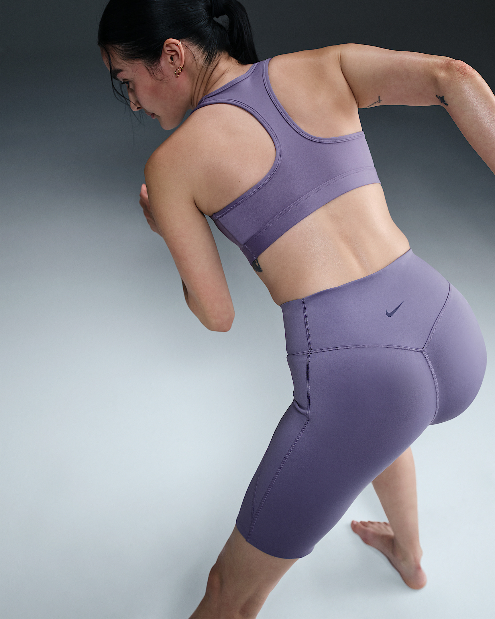 Nike Universa Women's Medium-Support High-Waisted 8" Biker Shorts with Pockets - 5