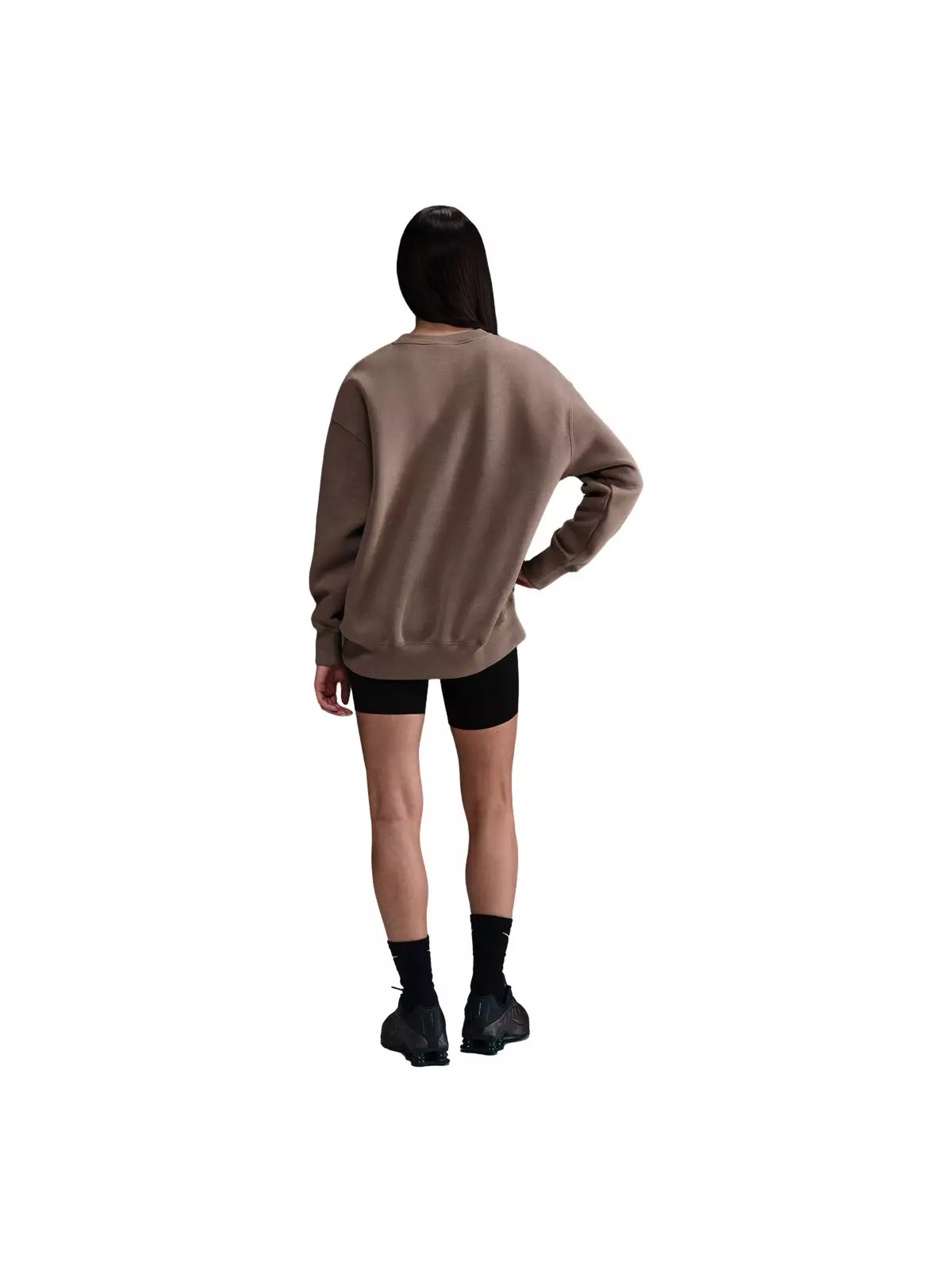 Women's Sportswear Phoenix Fleece Oversized Crewneck Sweatshirt - Brown - 5