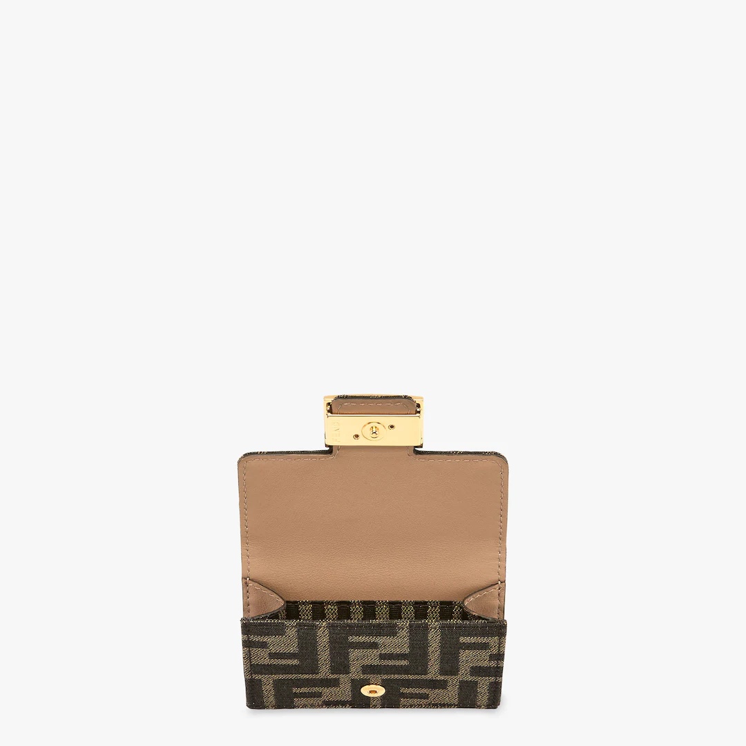 Brown fabric wallet - 3