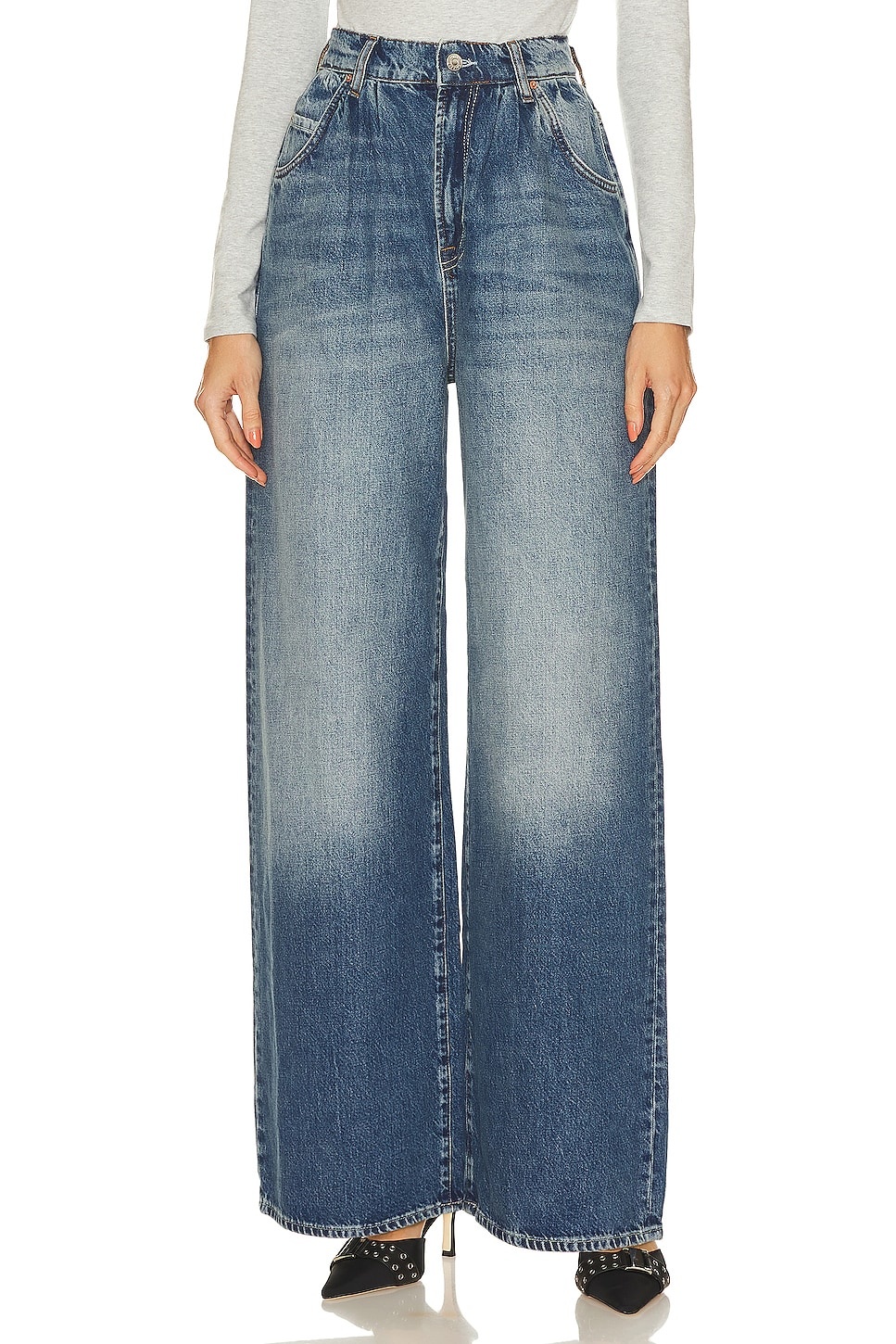 Chloe Super High Rise Pleated Wide Leg - 1
