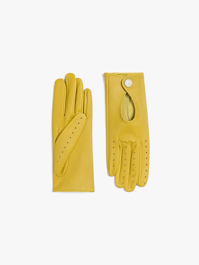 MUSTARD LEATHER DRIVING GLOVES 1