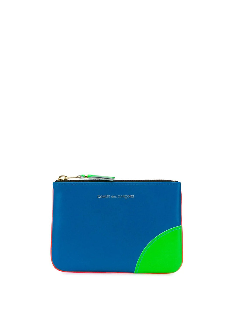 colour-block leather wallet 1