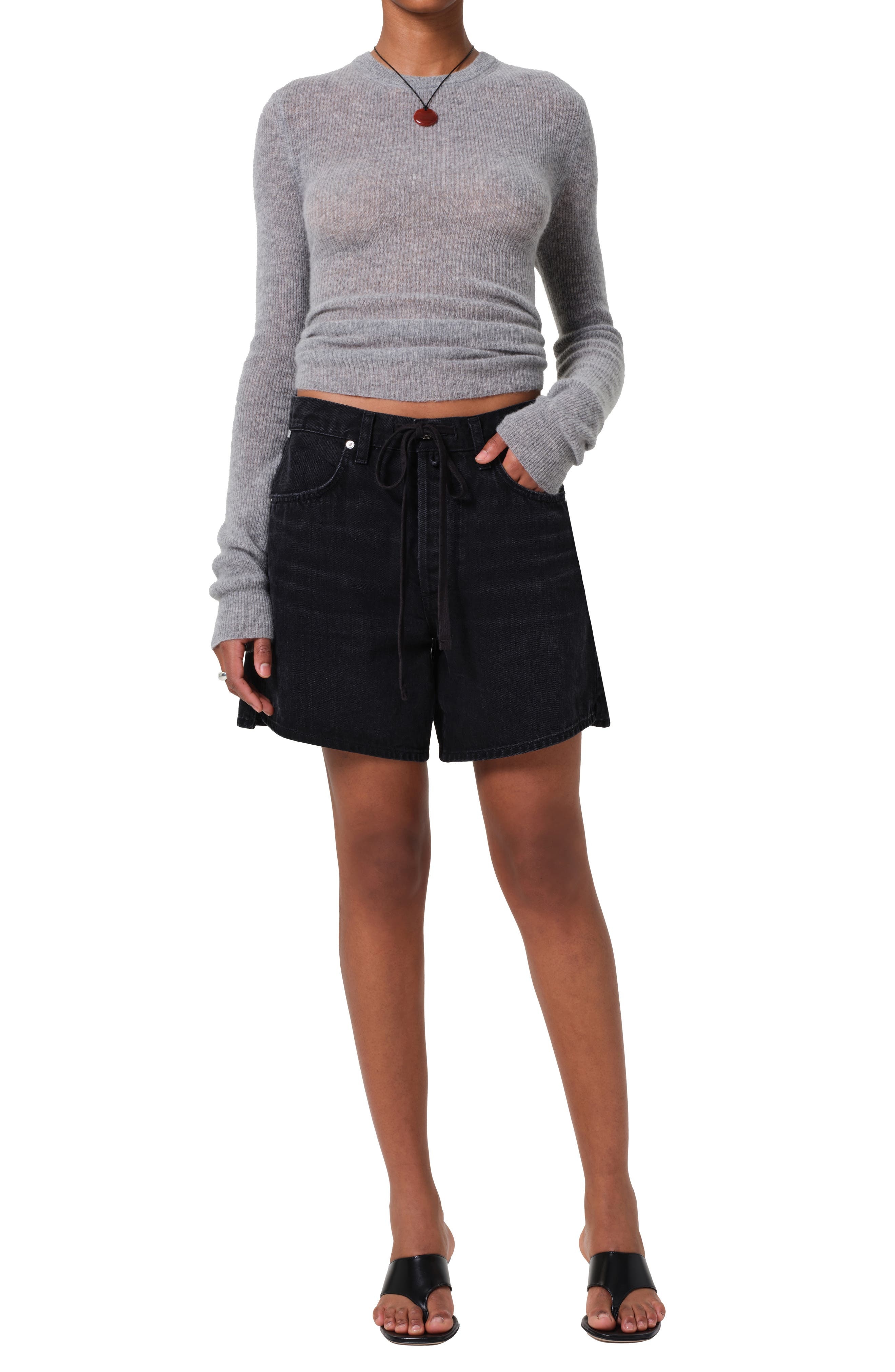 Citizens of Humanity Brynn Drawstring Denim Shorts in Midnight Sky at Nordstrom - 5
