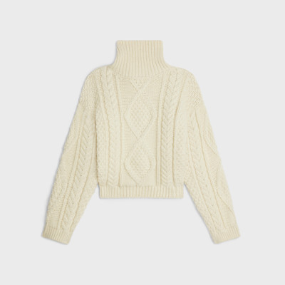 CELINE high neck sweater in aran alpaca wool outlook