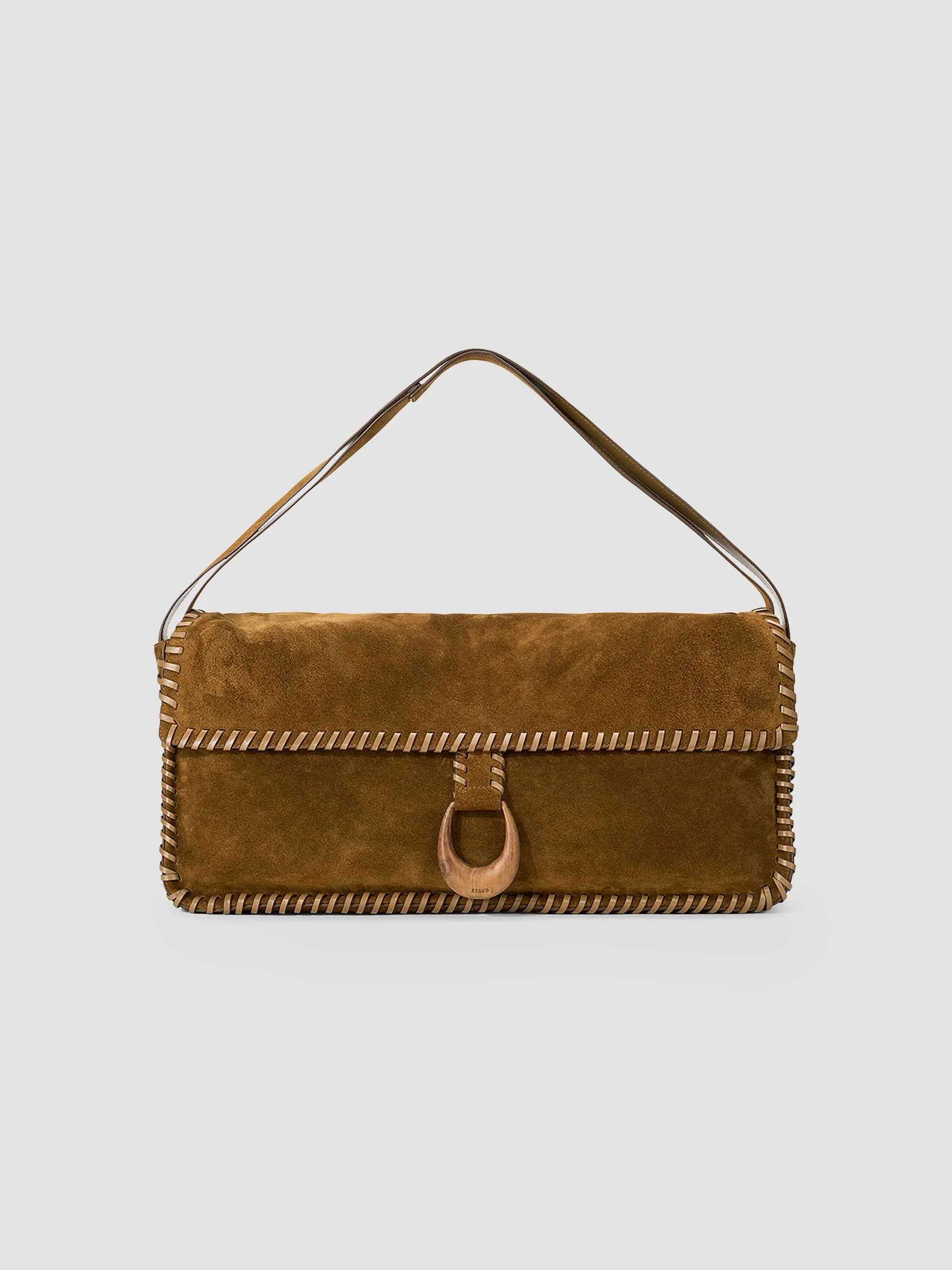Women's Harlow Suede Messenger Bag - Cigar - 1
