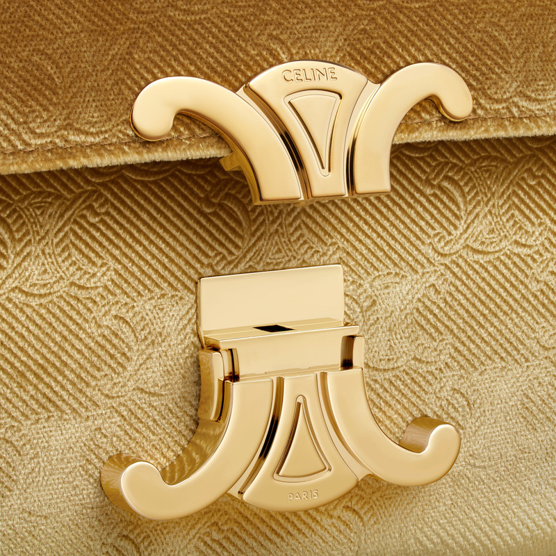 CHAIN SHOULDER BAG CLAUDE in VELVET WITH TRIOMPHE ALL-OVER 5