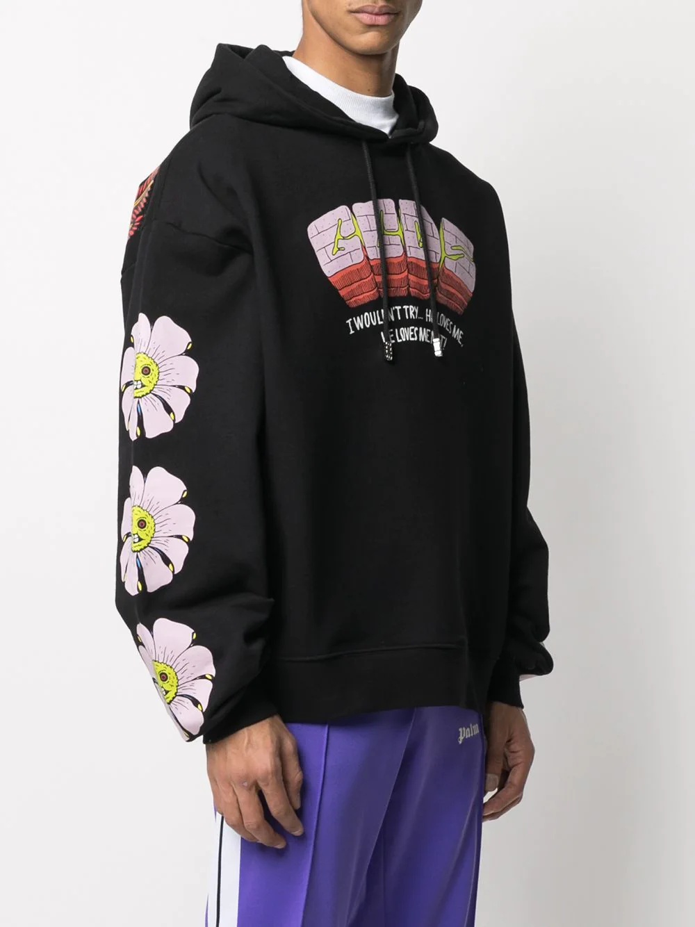 logo-print drawstring hoodie - 4