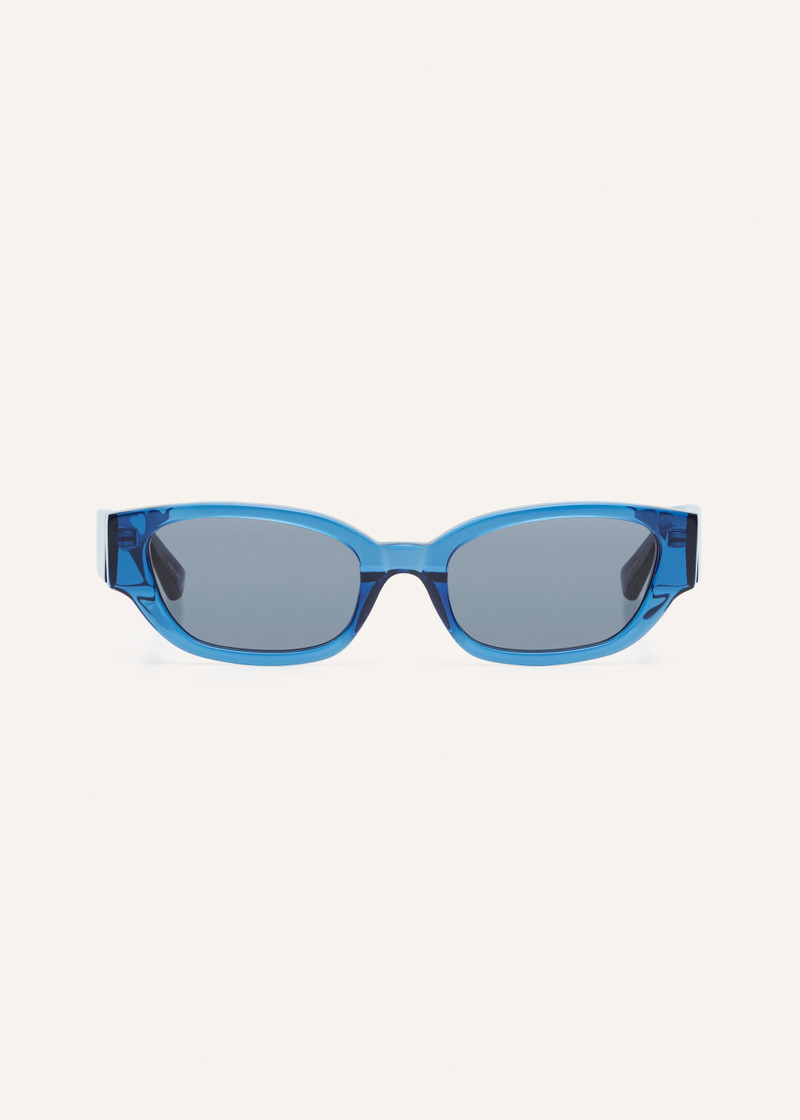 'I need a holiday' sunglasses in blue 1