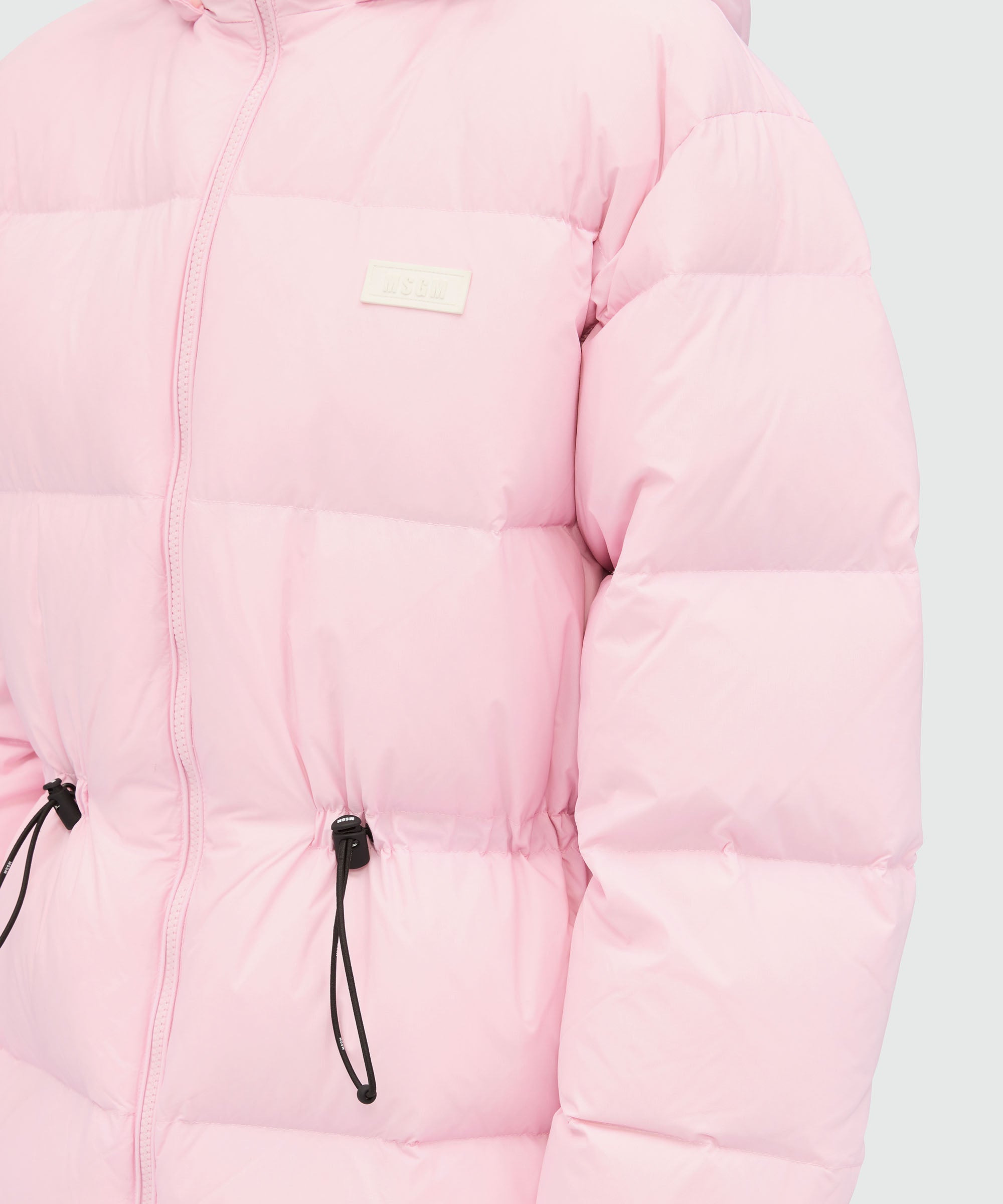 Pink ripstop nylon down jacket - 5