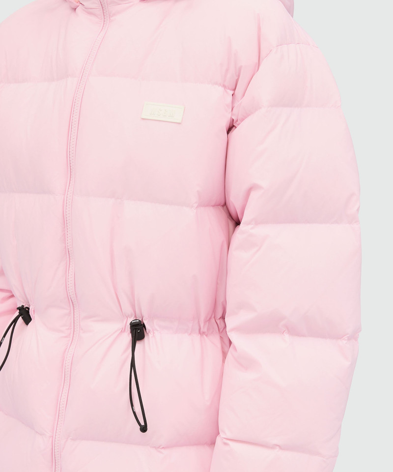 Pink ripstop nylon down jacket 5