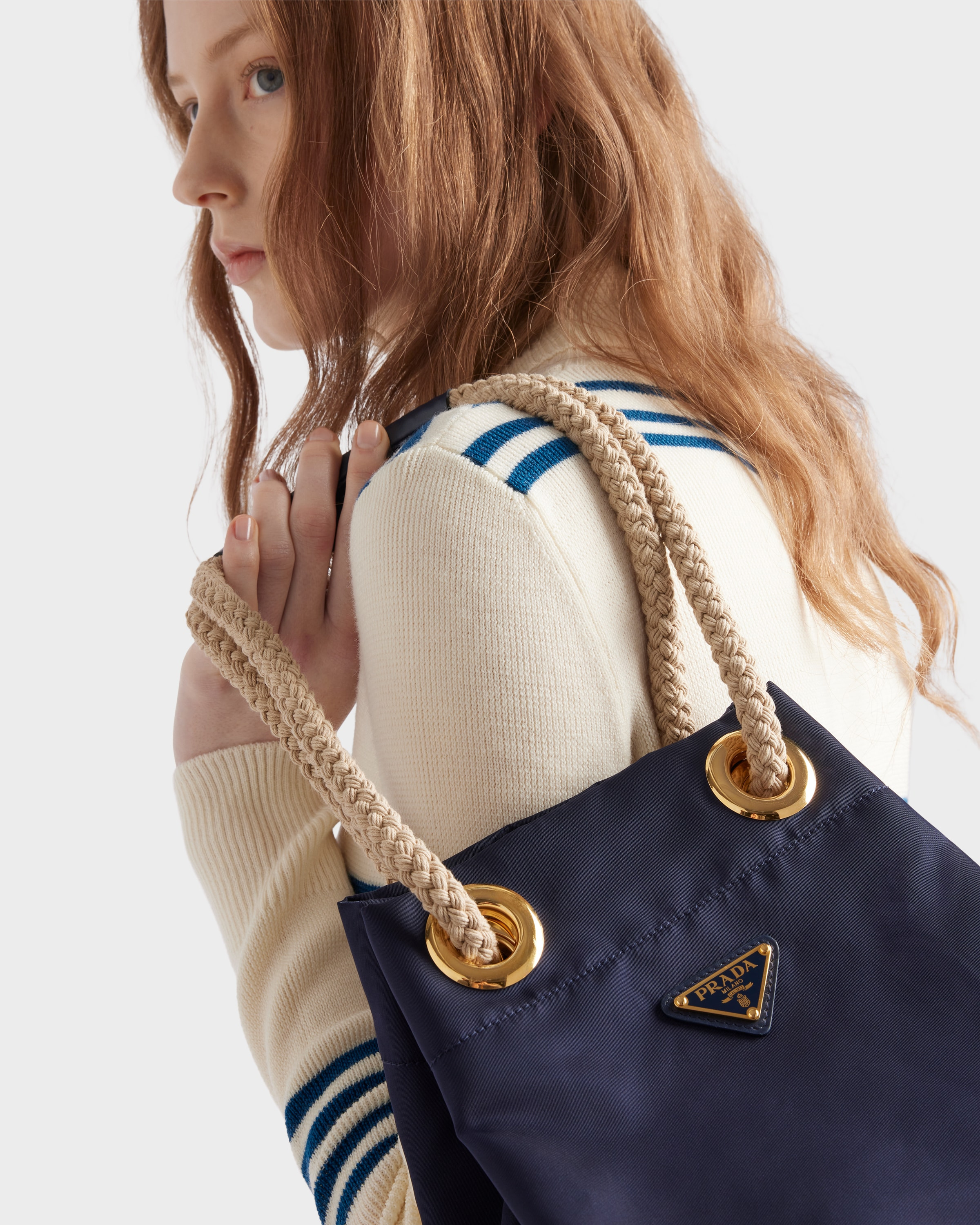Re-Nylon small bucket bag - 7