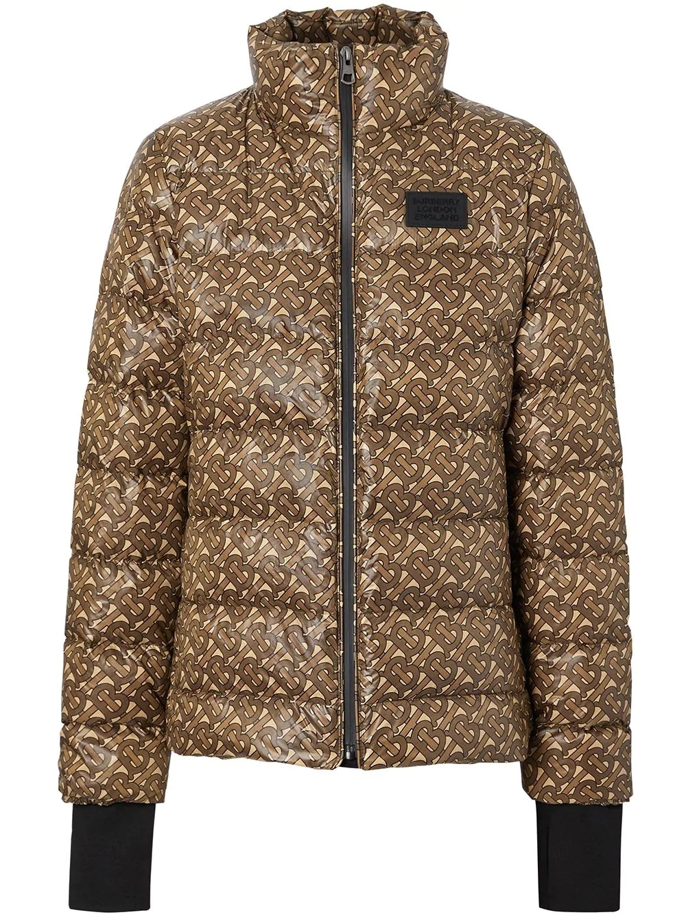 Monogram print puffer jacket - 1