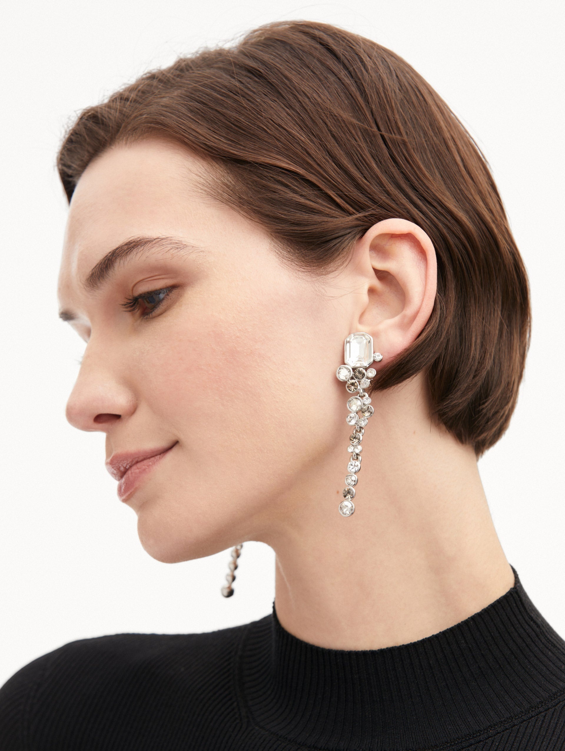 MIXED CRYSTAL CLIP-ON EARRINGS - 2