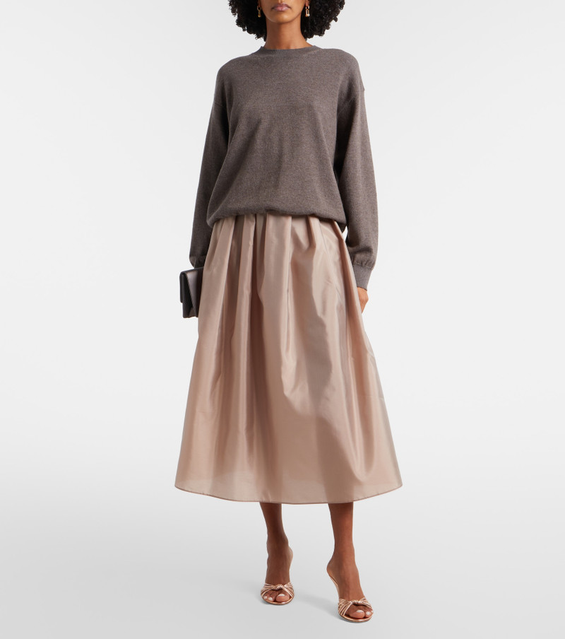 'S Max Mara Effetto pleated taffeta midi skirt outlook
