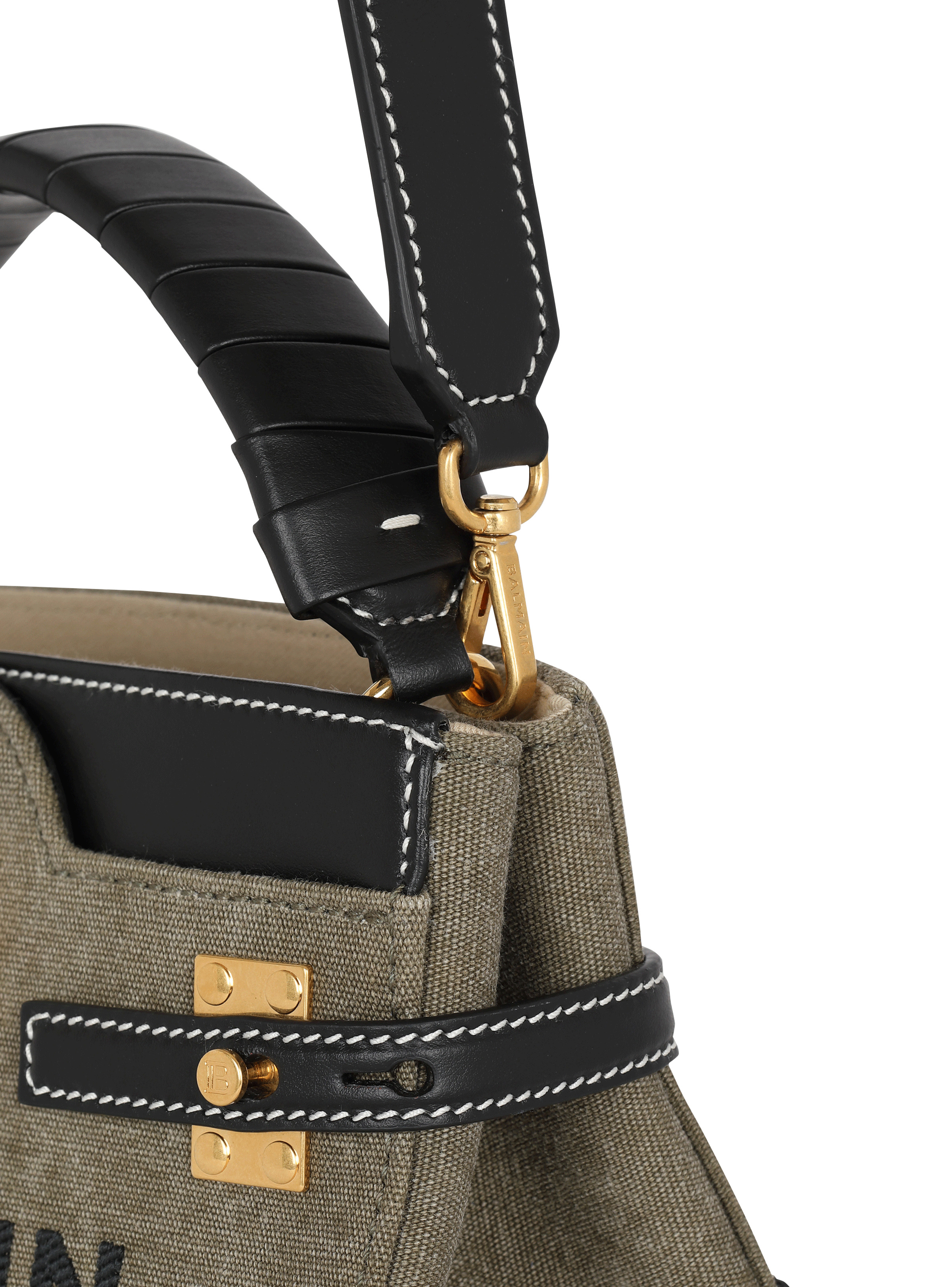 B-Buzz 22 top-handle bag in canvas and leather - 6