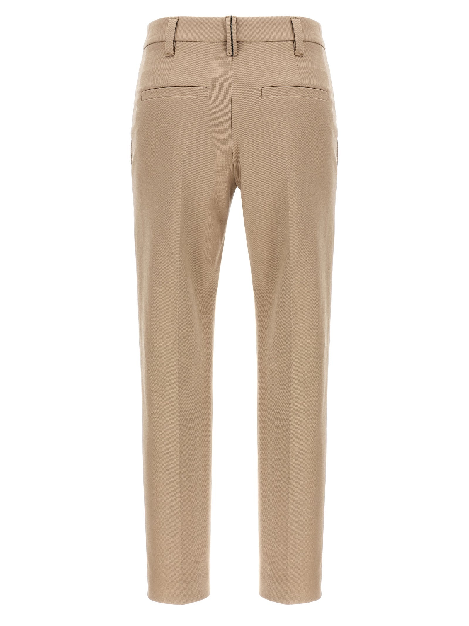 Monile Cotton Pants Beige - 2