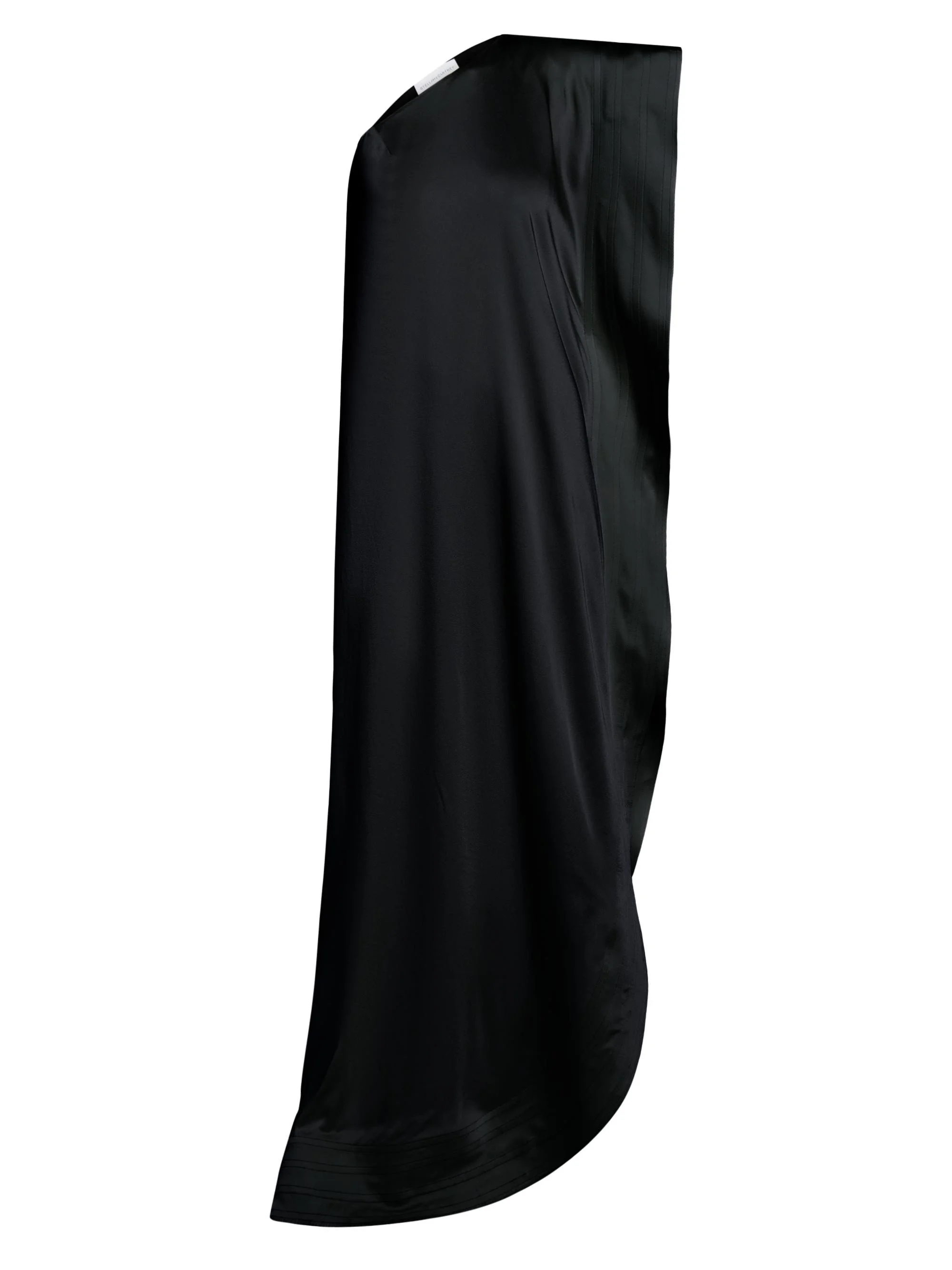 Women's Envers Satin Asymmetric Cocktail Dress - Black - 1