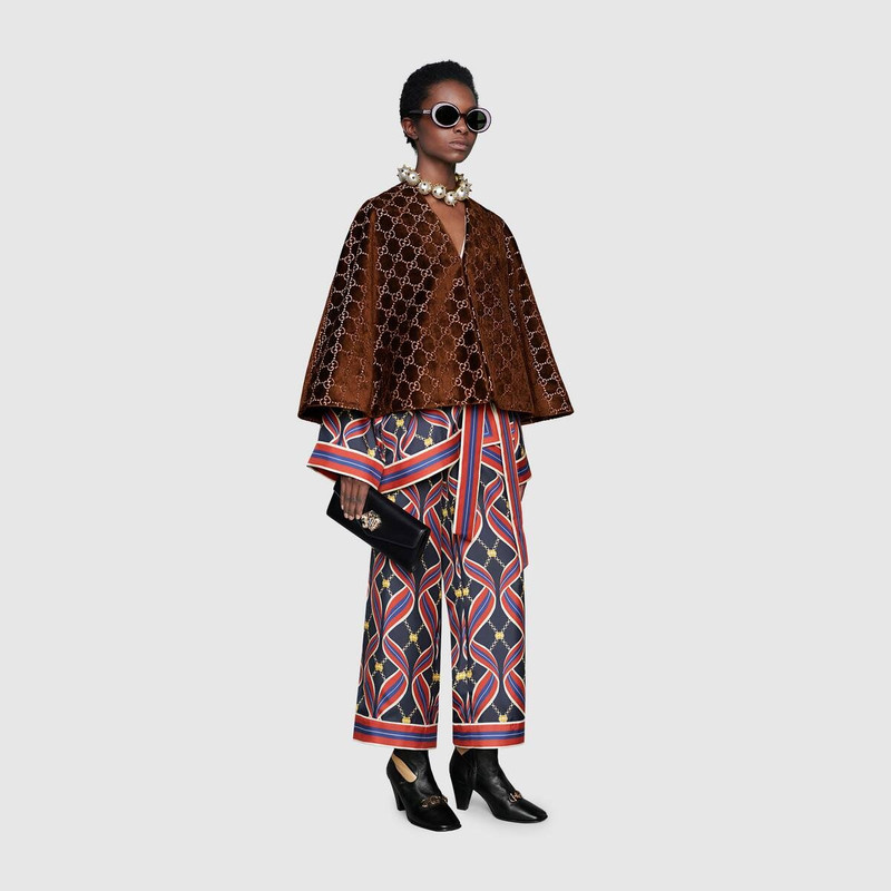 GUCCI GG velvet cape outlook