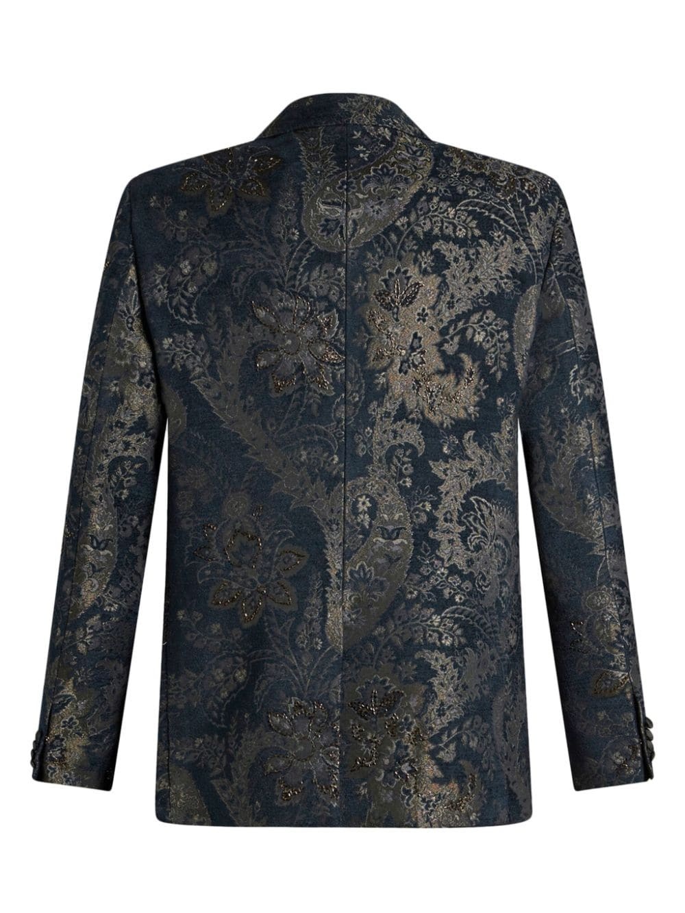 peak-lapel jacquard blazer - 6