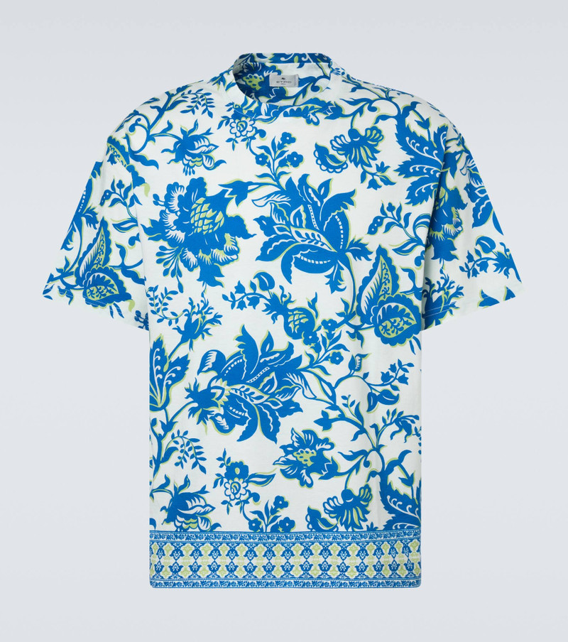 Floral cotton jersey T-shirt 1