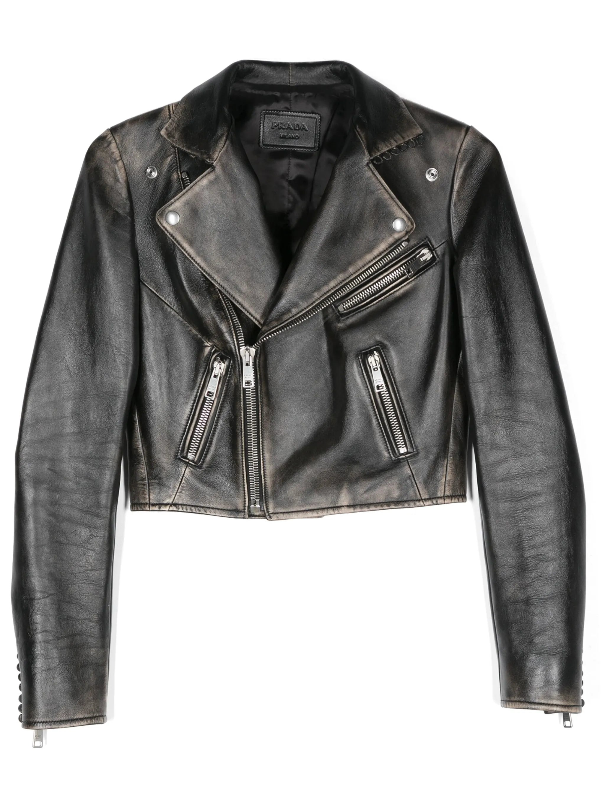 leather biker jacket - 1