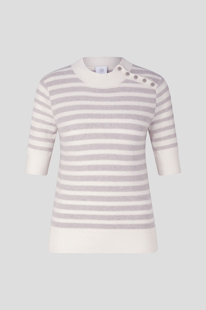 Jaren short-sleeved pullover in Lilac/Beige - 1