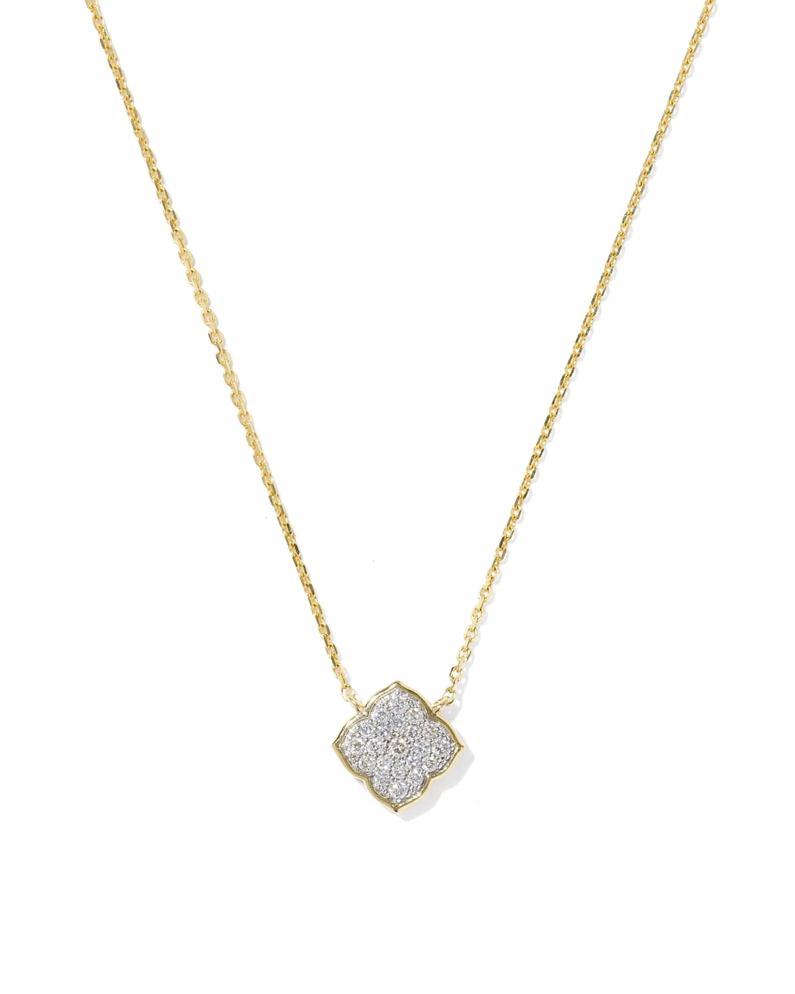 0.12 ct Pave Dira 14k Yellow Gold Short Pendant Necklace - 1