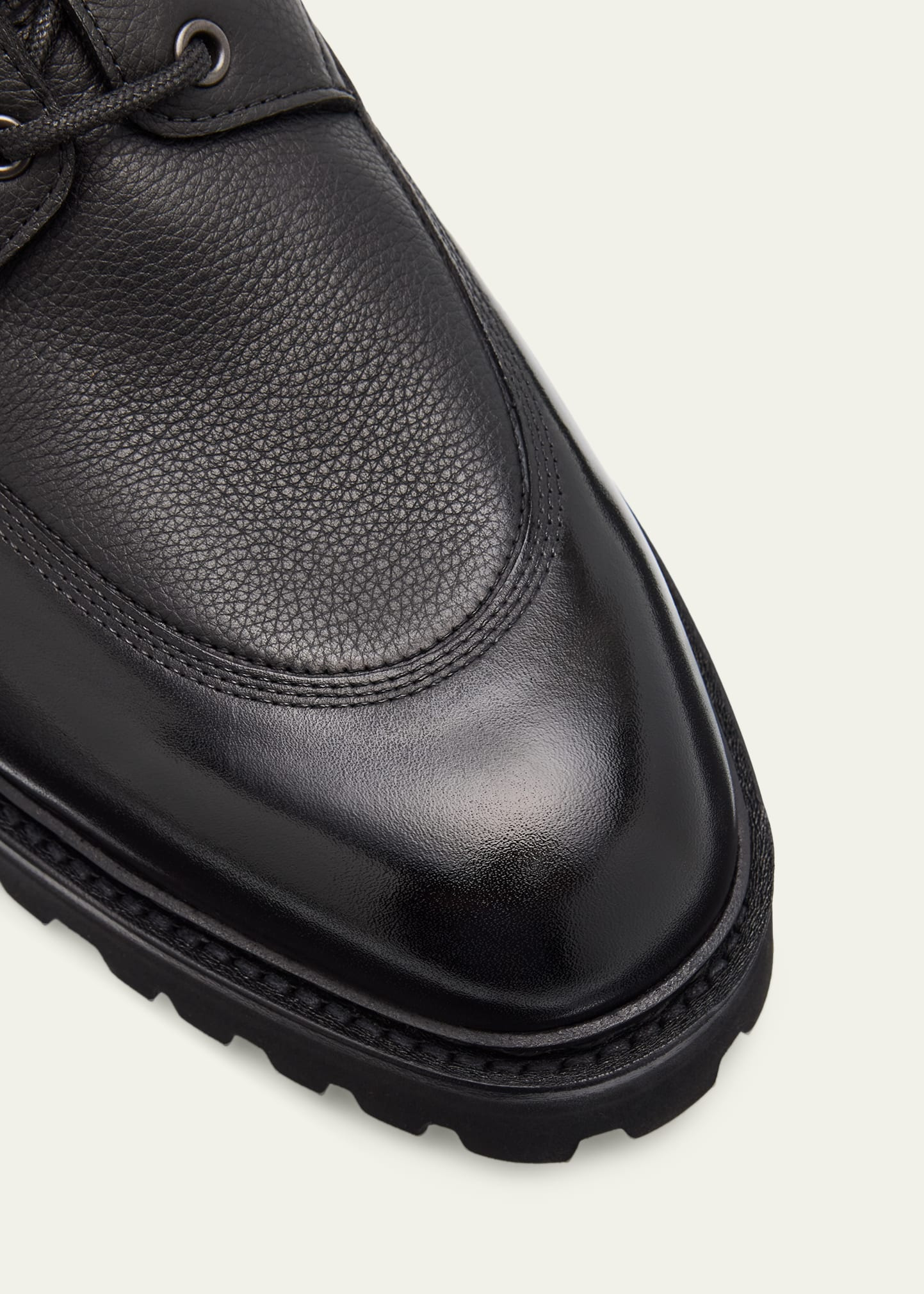 Men's Peak Rubber-Sole Leather Lace-Up Boots - 4