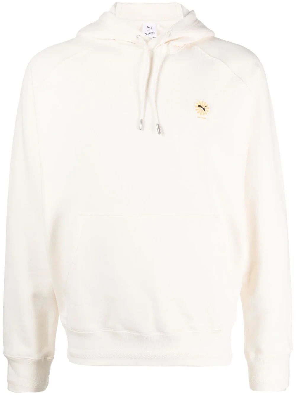 slogan-print drawstring hoodie - 1