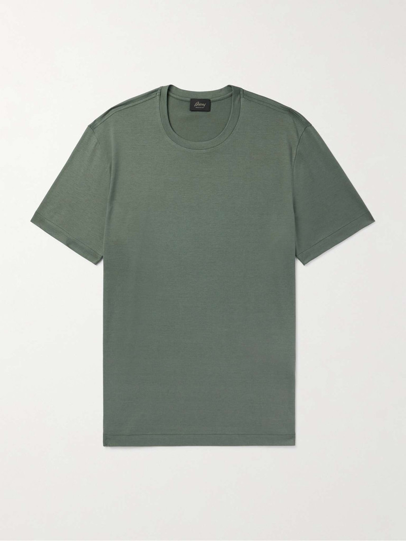 Slim-Fit Silk and Cotton-Blend T-Shirt 1