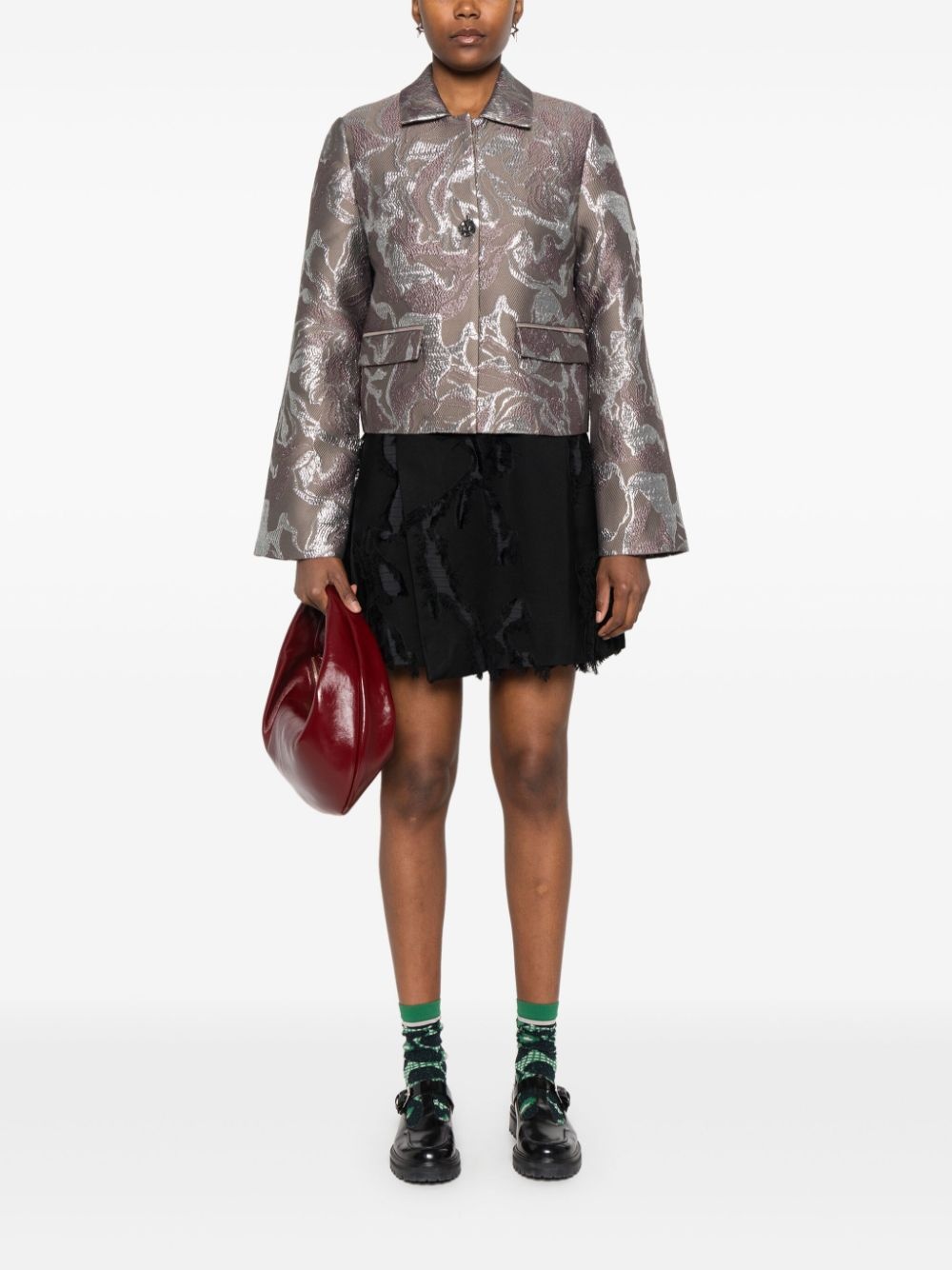abstract metallic pattern jacket - 2