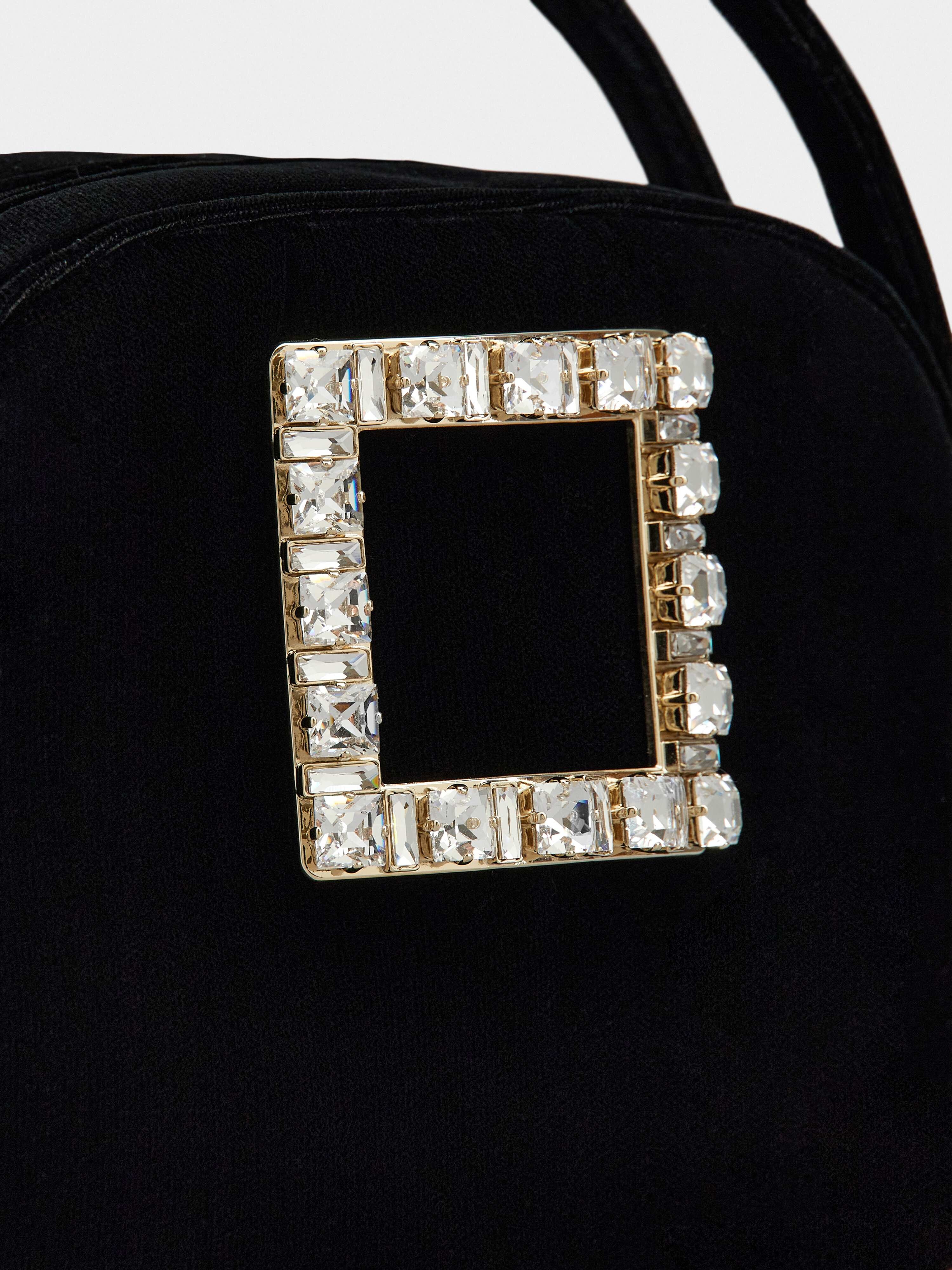 Viv' Ladybug Strass Buckle Mini Bag in Velvet - 6