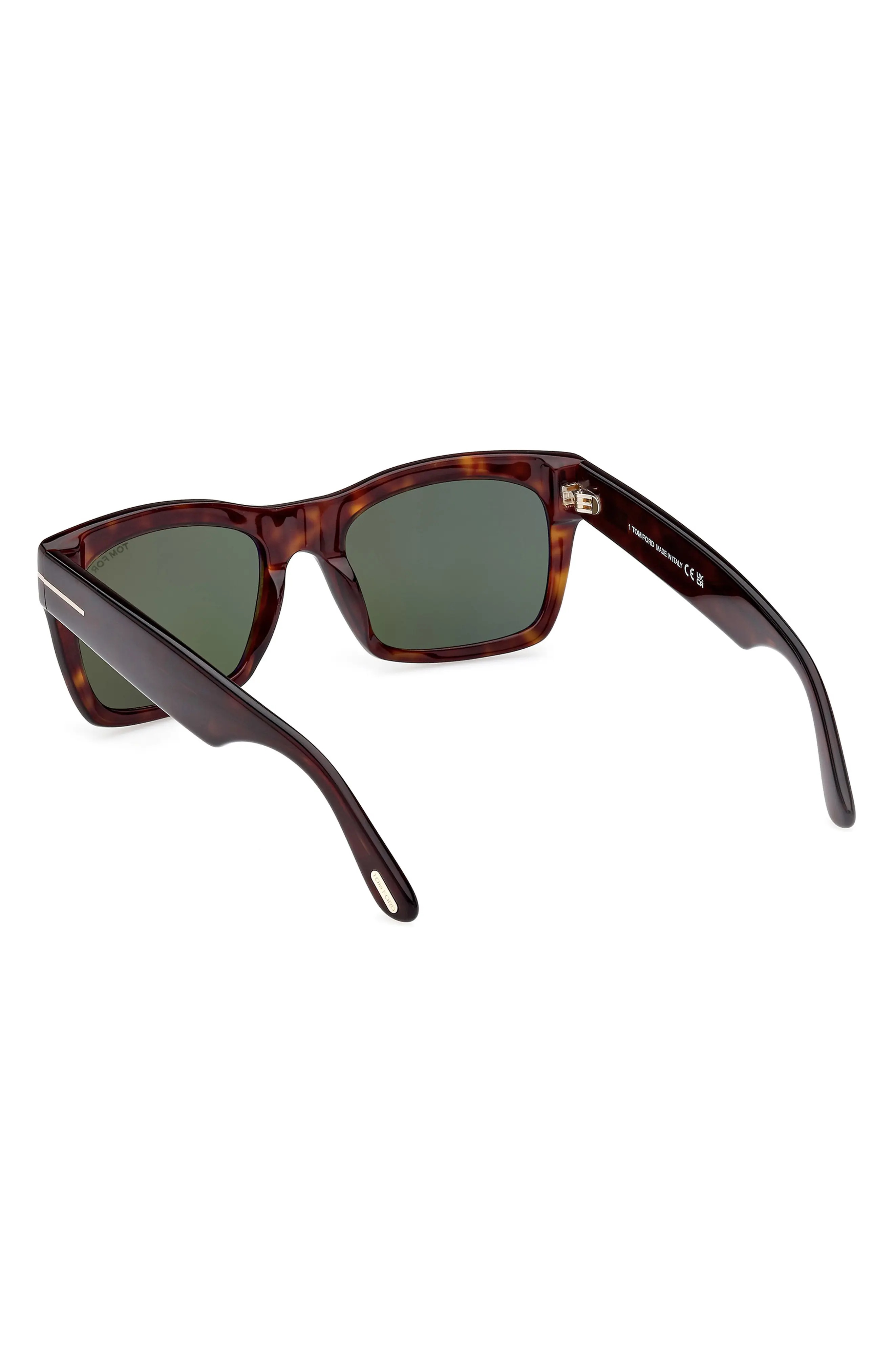 Nico 56mm Square Sunglasses in Classic Dark Havana /Green - 4