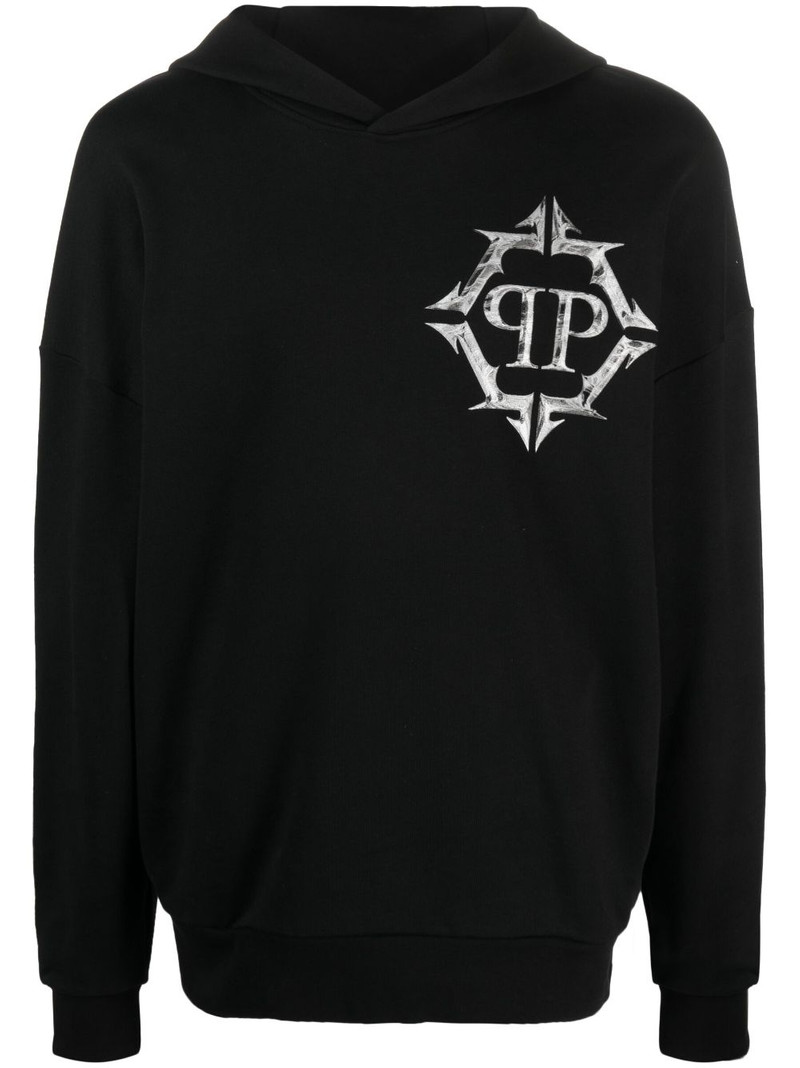 Chrome logo-print hoodie 1