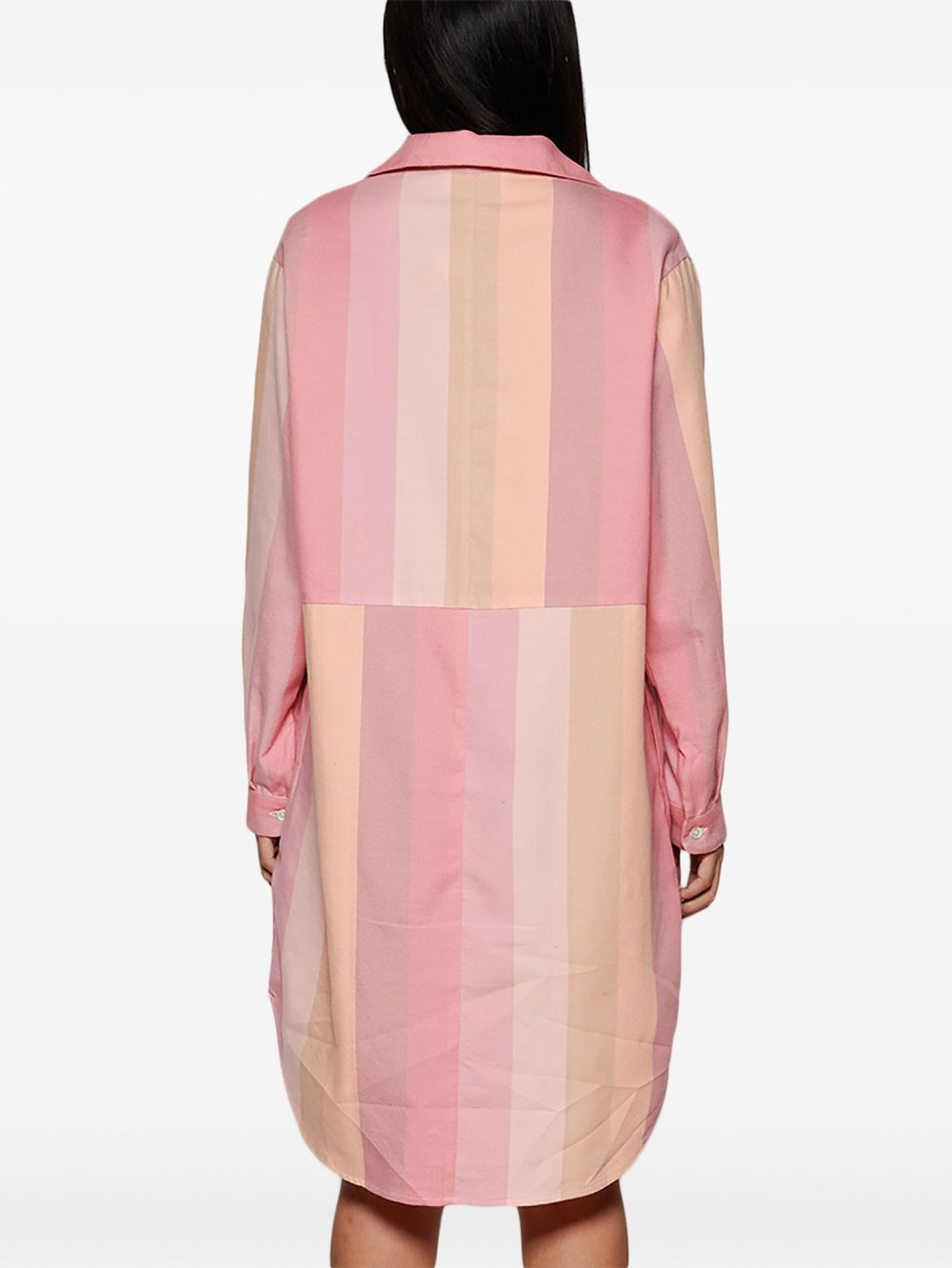 stripe-print cotton tunic dress - 5