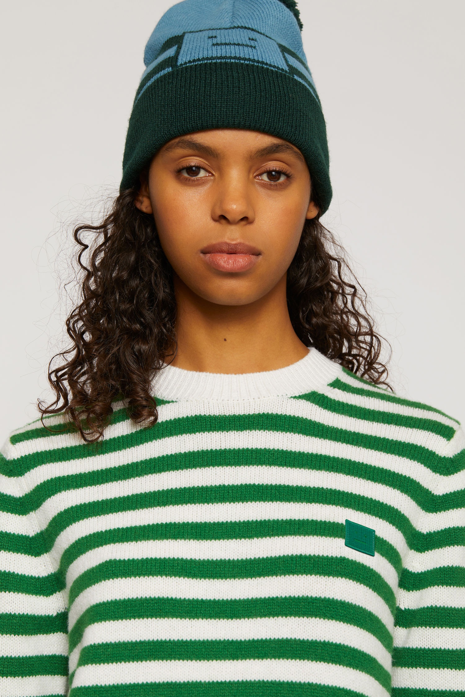 Breton stripe sweater green/white - 6