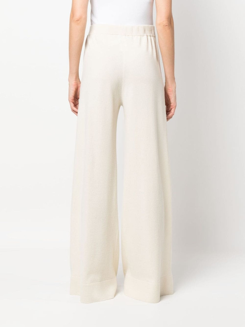 wide-leg cashmere knitted trousers 4