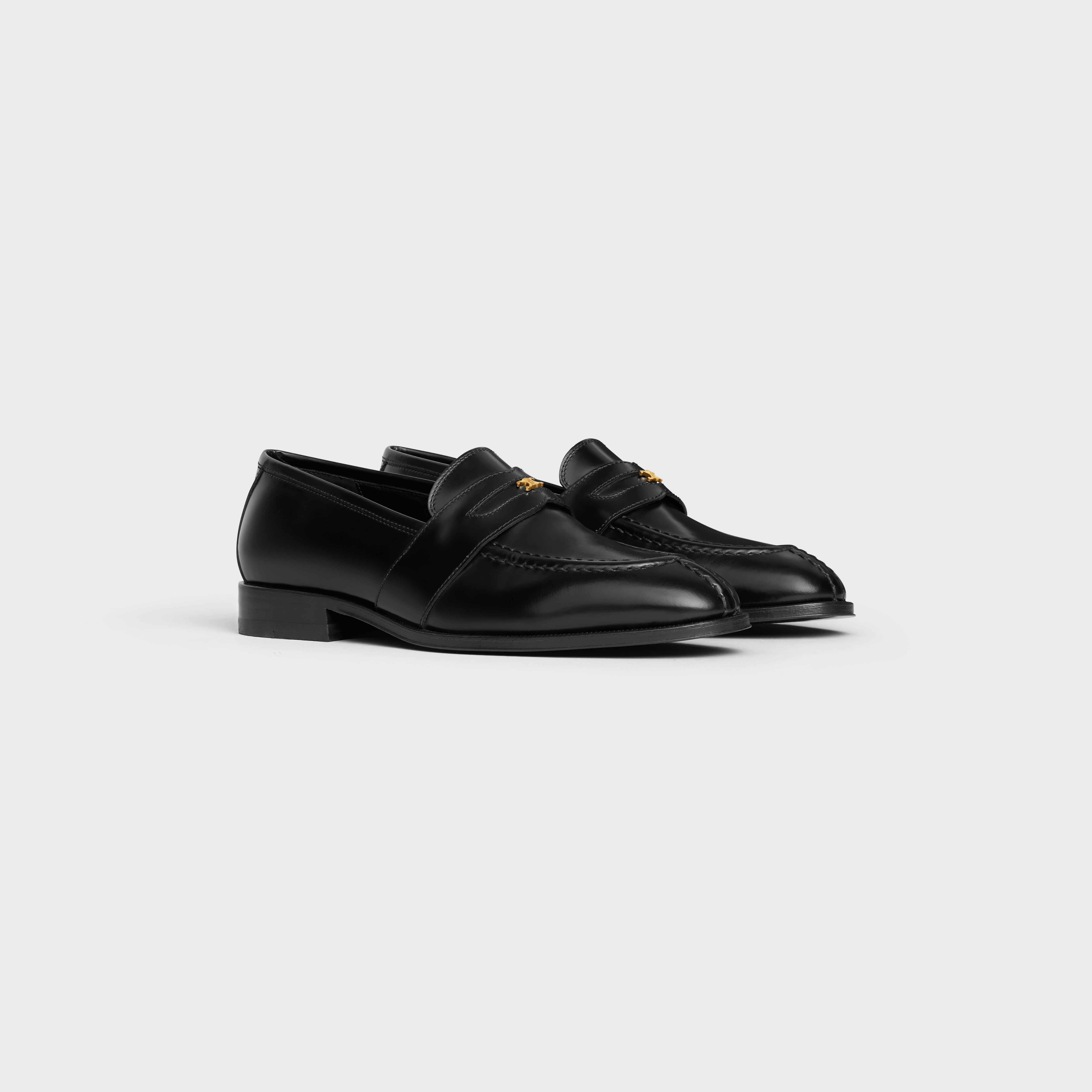 セリーヌ CELINE TRIOMPHE LOAFER CELINE MALAQUAIS in POLISHED BULLSKIN