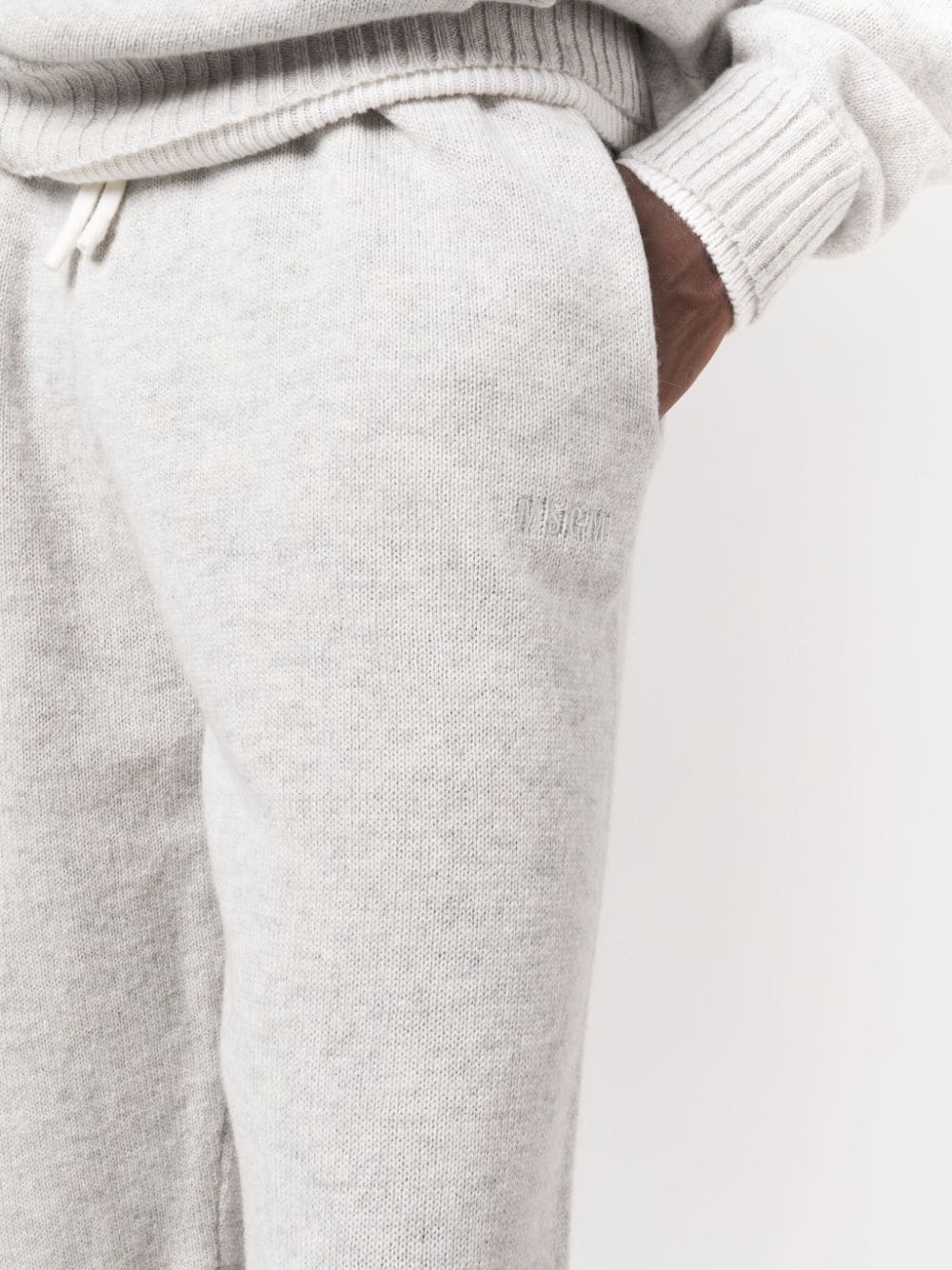 tapered knit track pants - 5