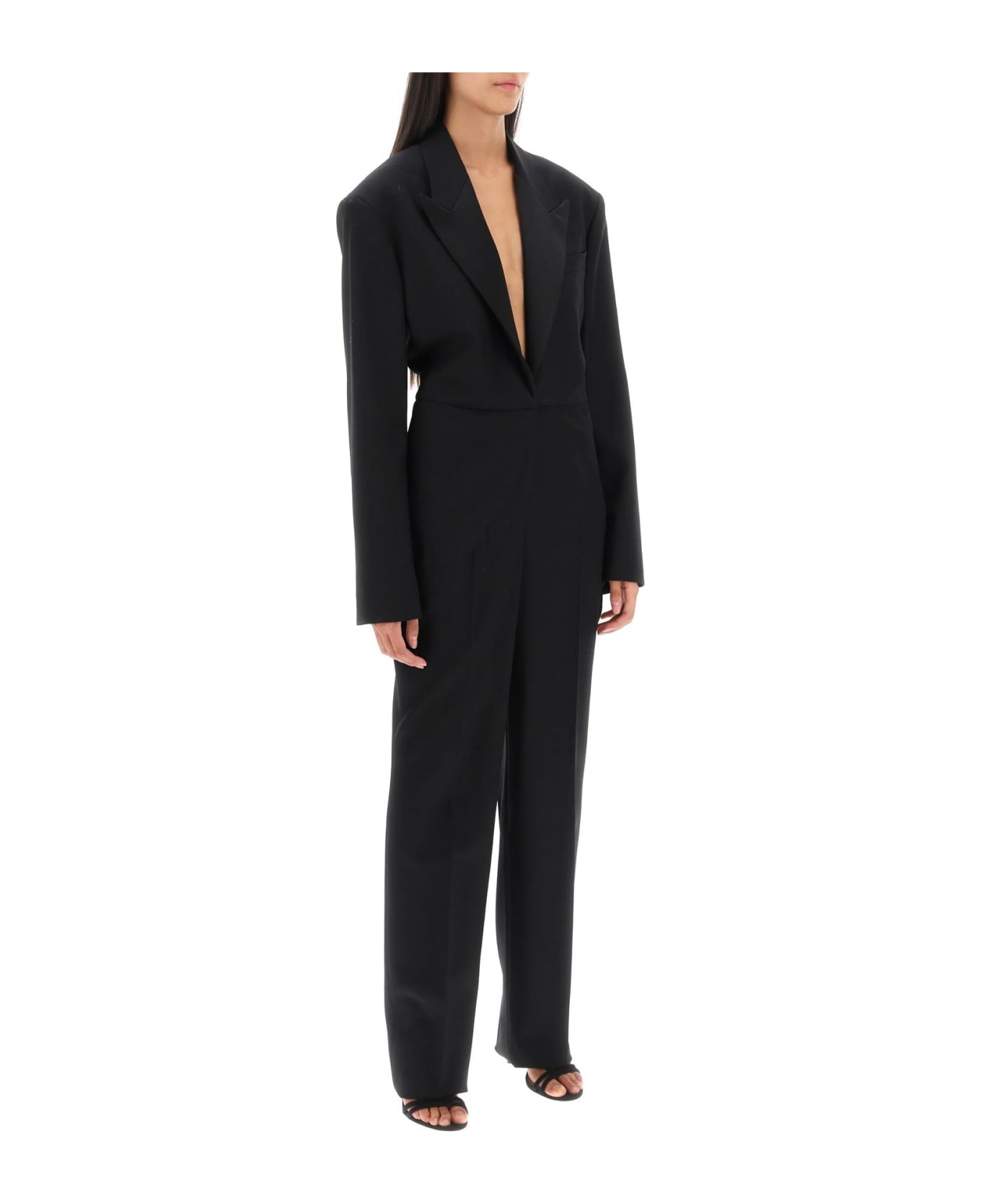 Wool Tuxedo Jumpsuit - 2