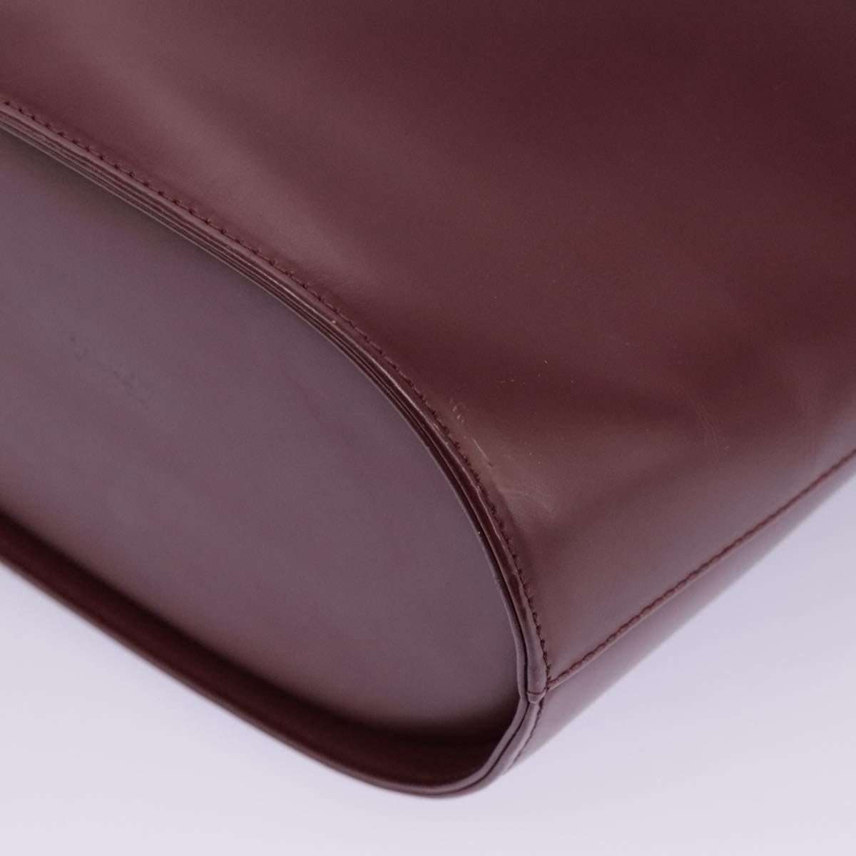 Burberry Shoulder Bag Leather Bordeaux Silver - 11