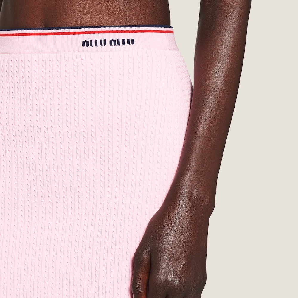 Viscose miniskirt with logo - 3