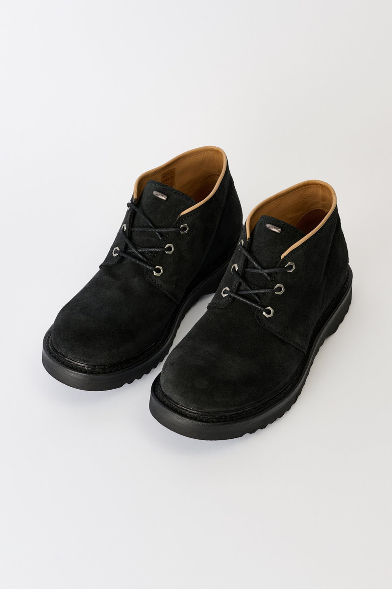 Chukka Boot Dim Black Velour Suede 7