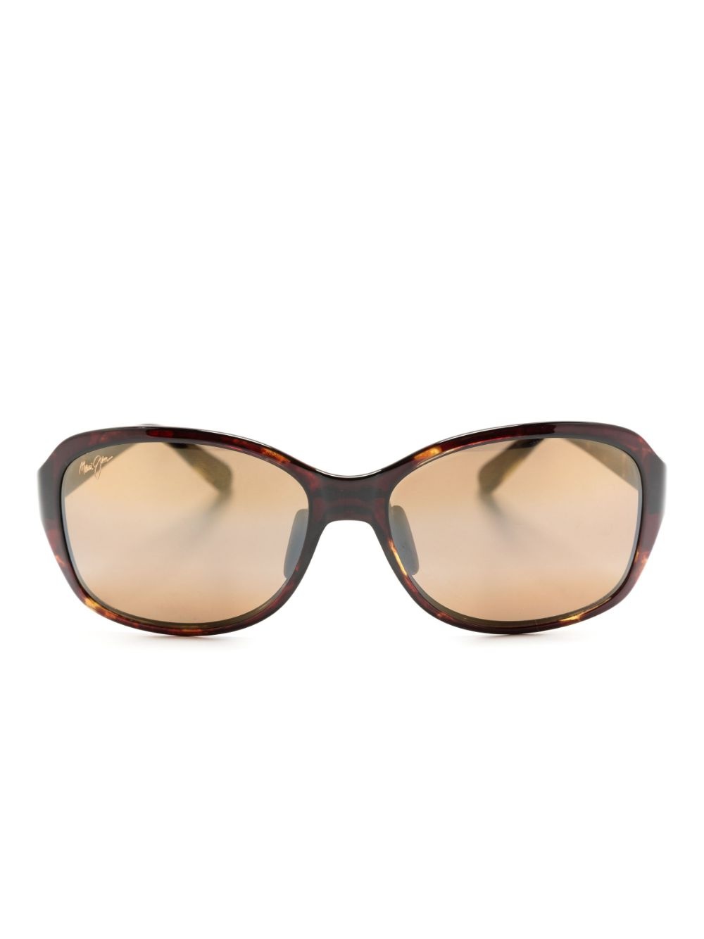 tortoiseshell rectangle-frame sunglasses - 1