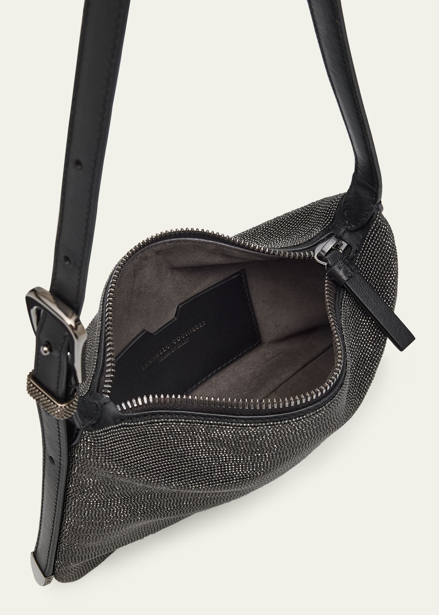 Allover Monili Leather Shoulder Bag - 4